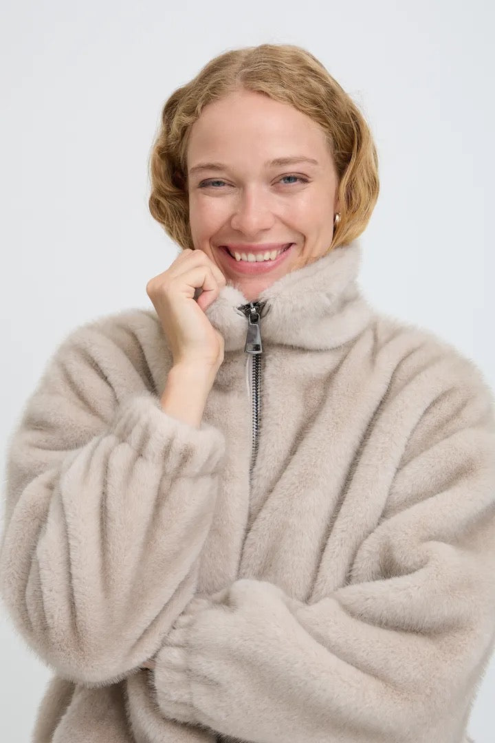 Faux Fur Bomber Jacket