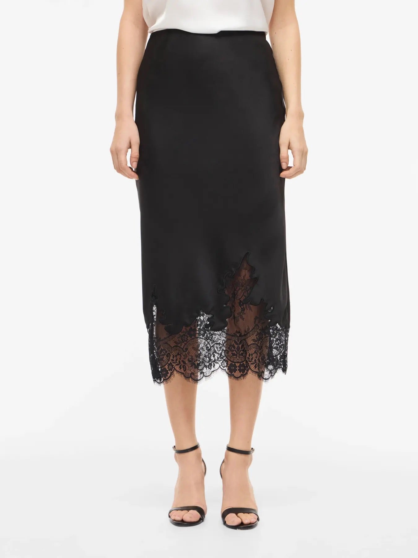 Satin and Lace Skirt