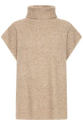 Roll Neck Knitted Poncho