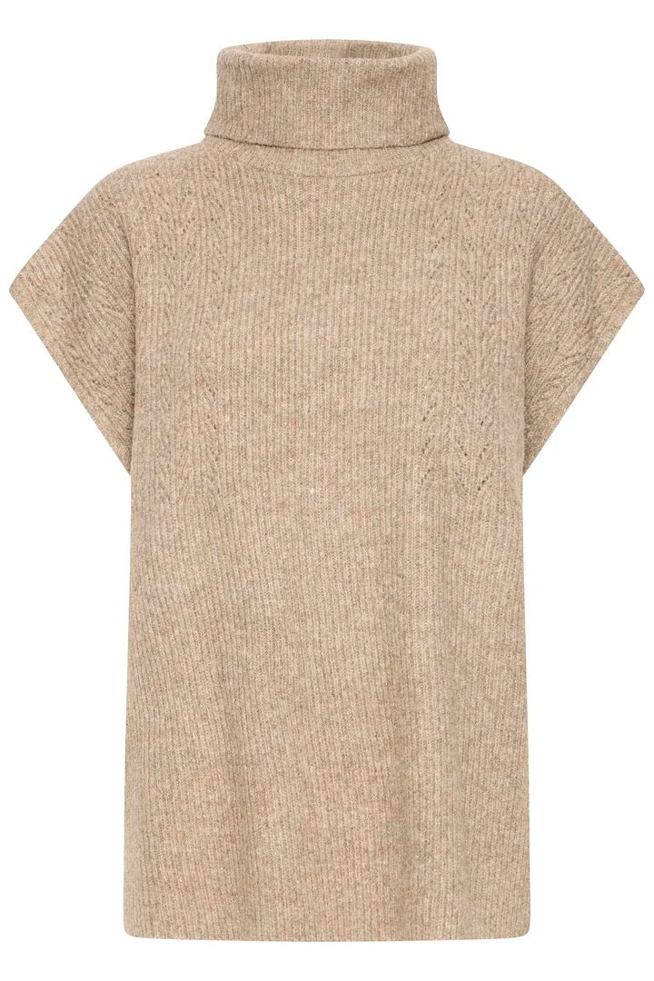 Roll Neck Knitted Poncho
