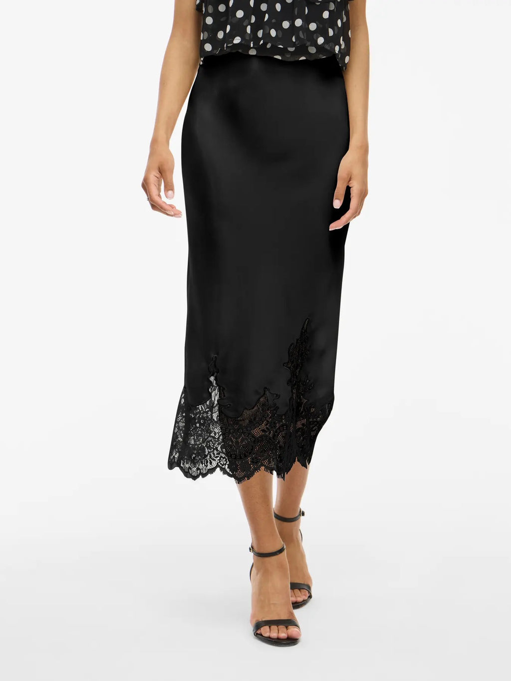 Satin and Lace Skirt