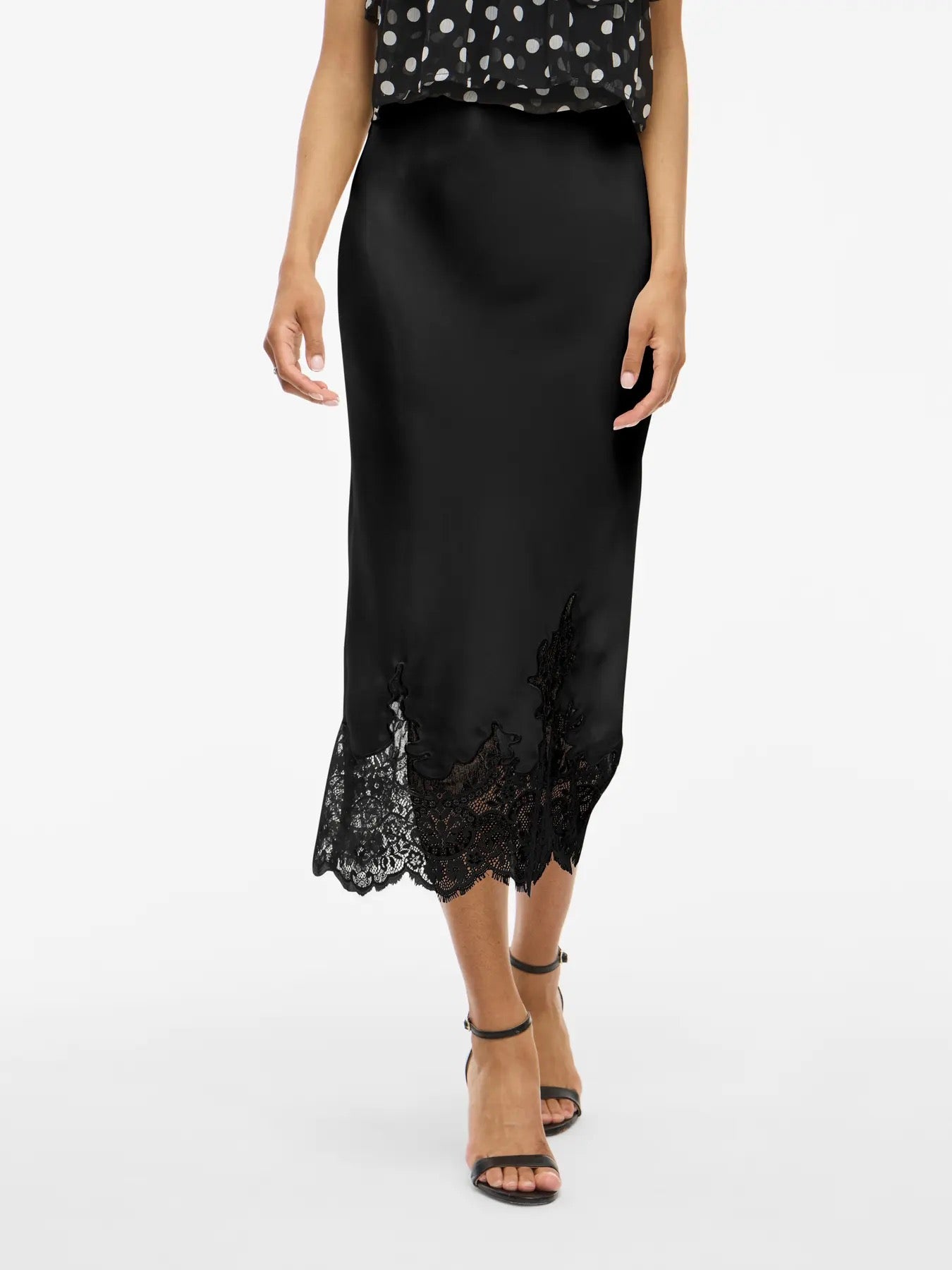 Satin and Lace Skirt