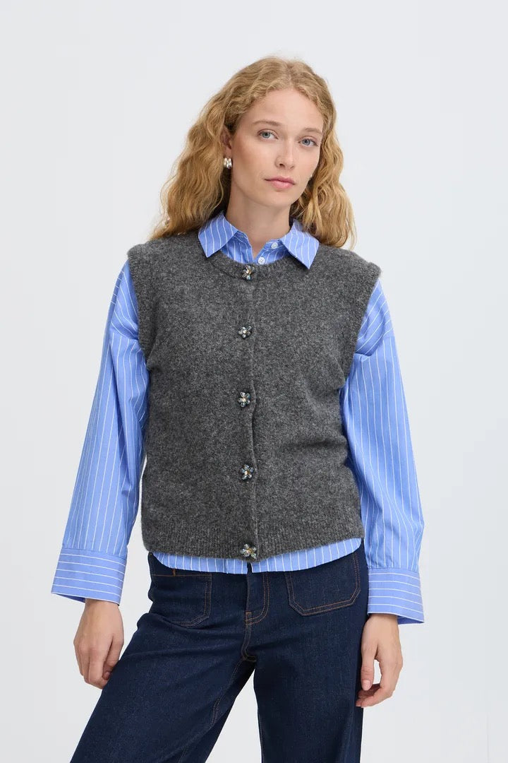 Grey Knitted Waistcoat