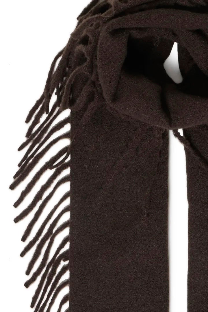 Fringed Brown Scarf
