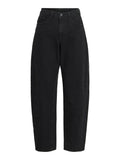 Black Washed Barrel Leg Jeans