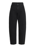 Black Washed Barrel Leg Jeans