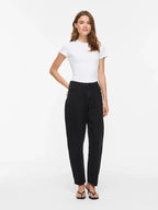 Black Washed Barrel Leg Jeans