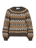 Brown and Tan Fairisle Jumper