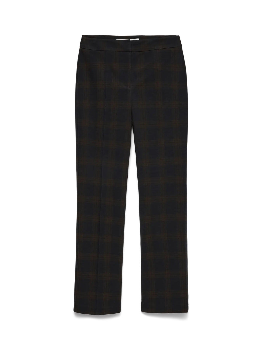 Straight Leg Check Trousers