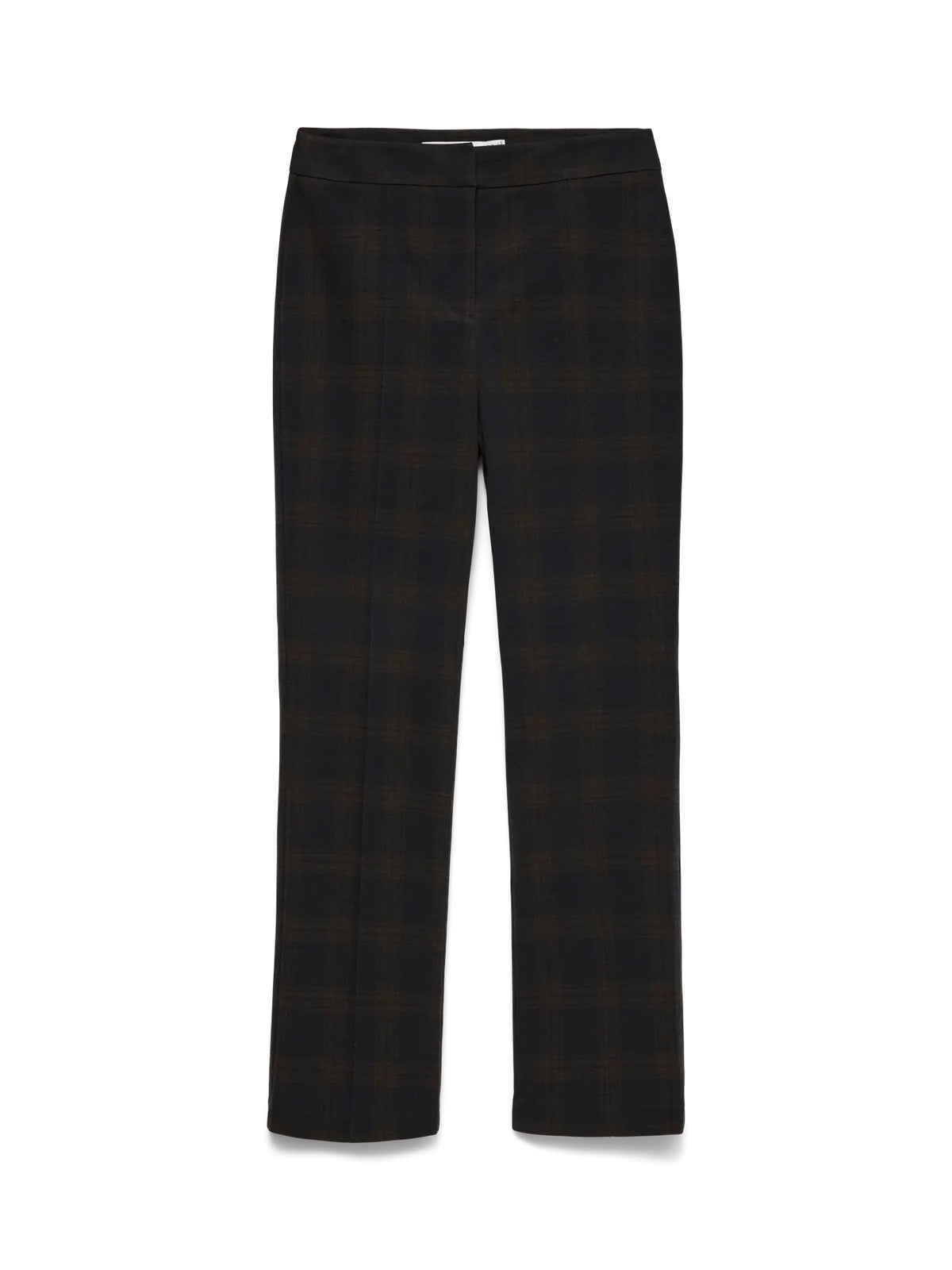 Straight Leg Check Trousers