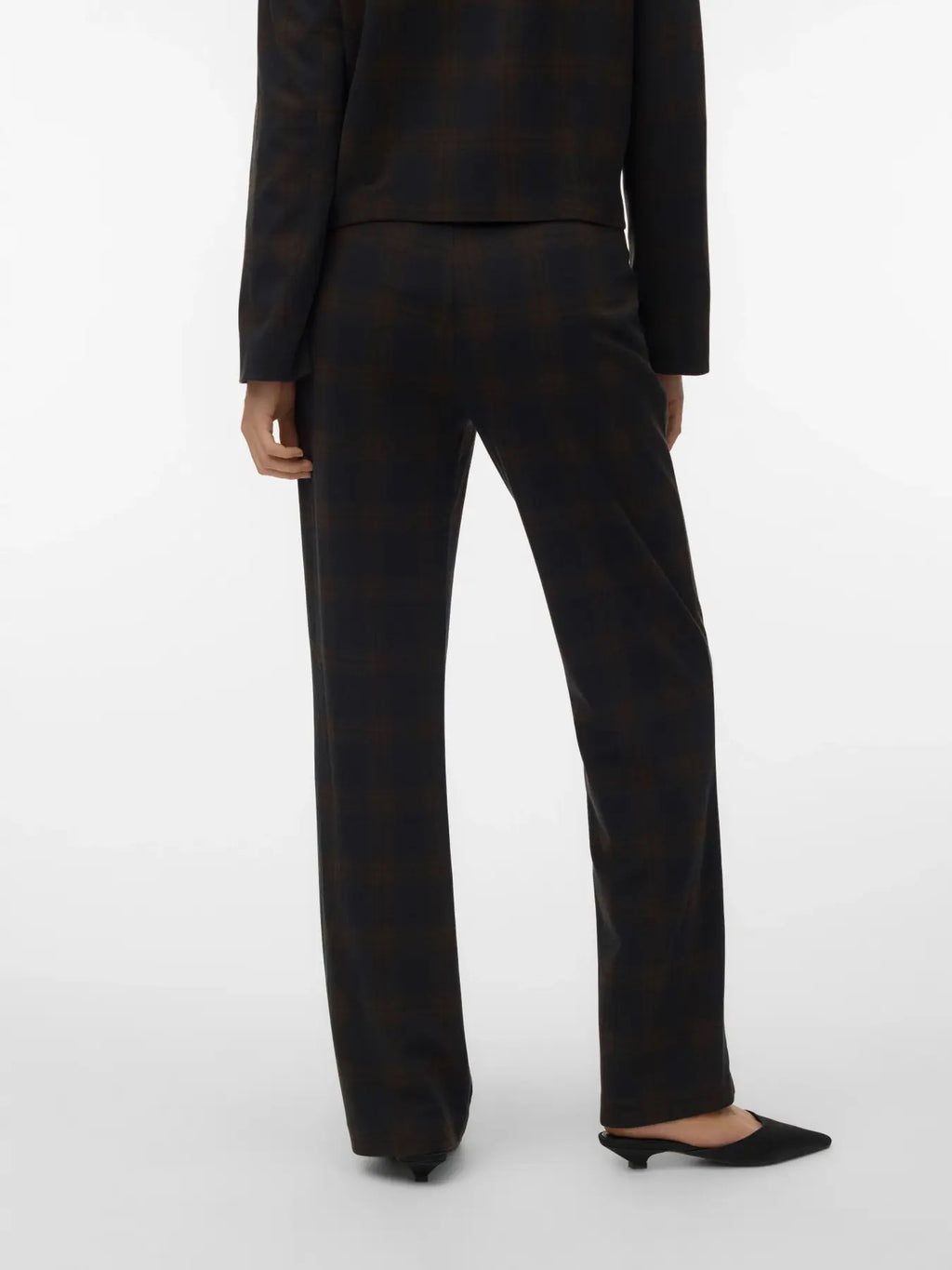 Straight Leg Check Trousers