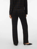 Straight Leg Check Trousers