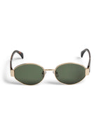 Oval Gold and Tortoiseshell Sunglasses