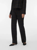 Straight Leg Check Trousers