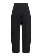 Black Washed Barrel Leg Jeans