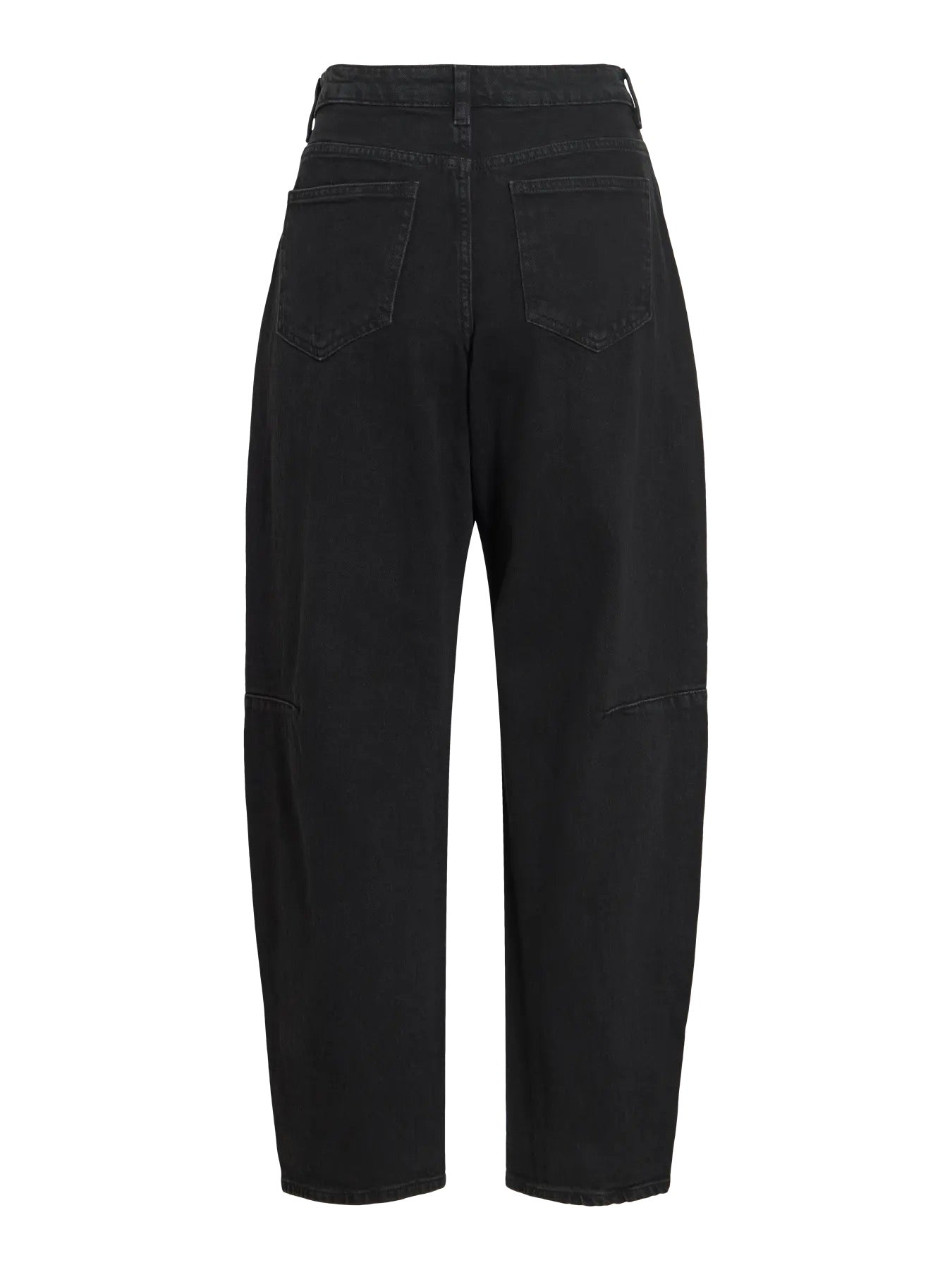 Black Washed Barrel Leg Jeans