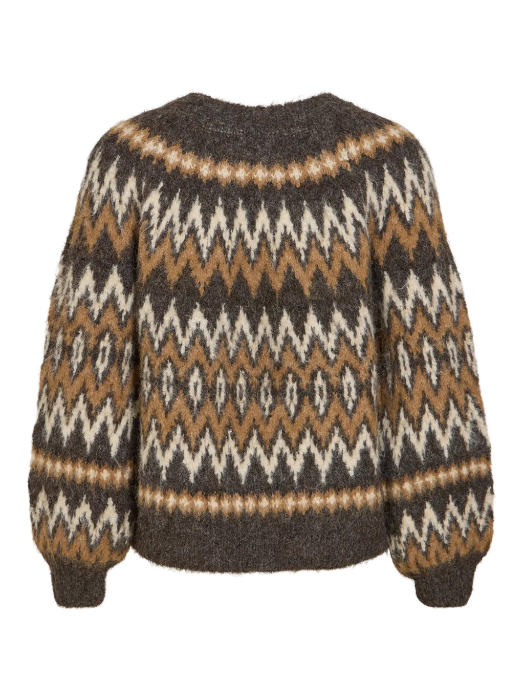 Brown and Tan Fairisle Jumper