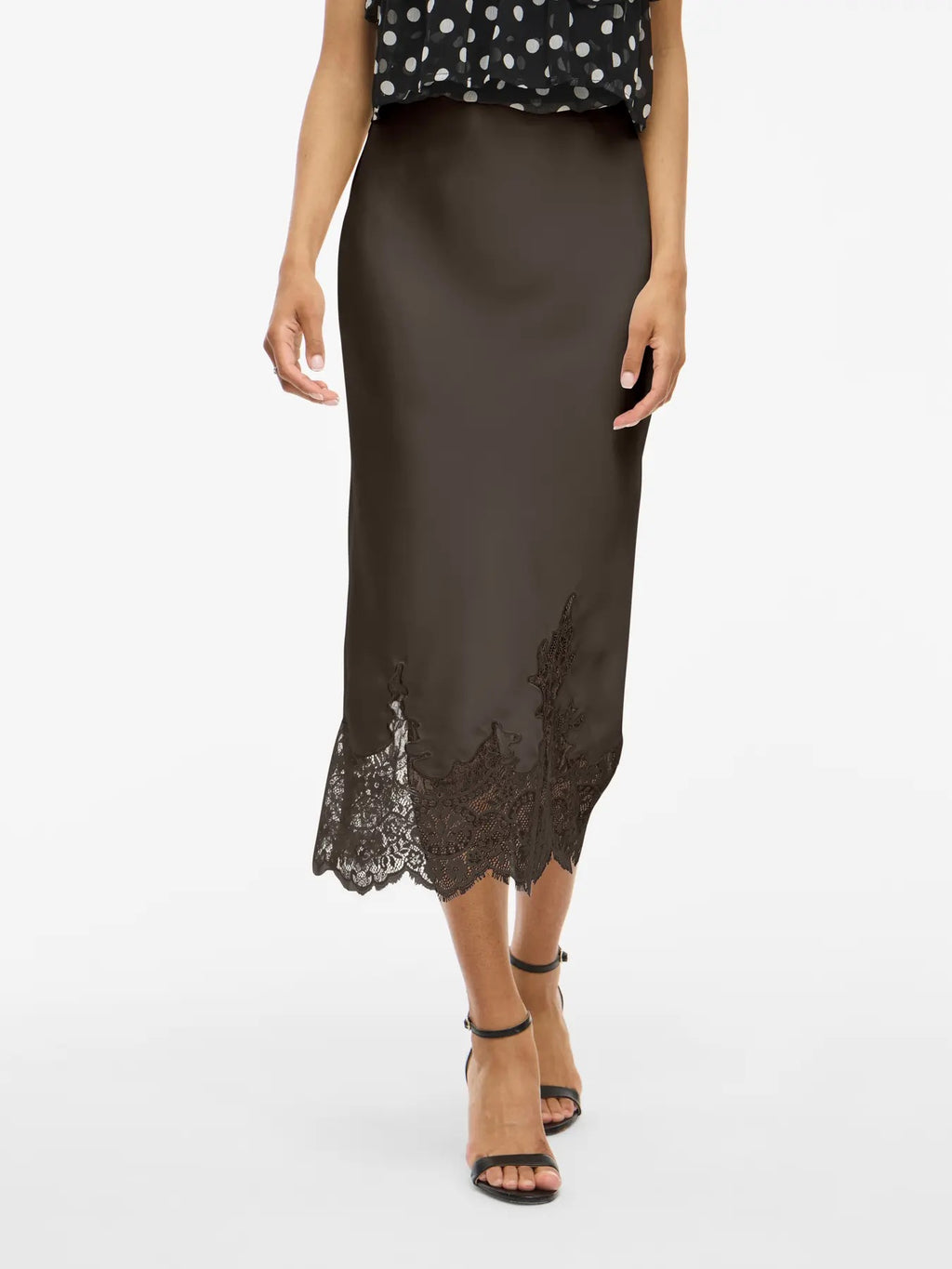 Satin and Lace Skirt