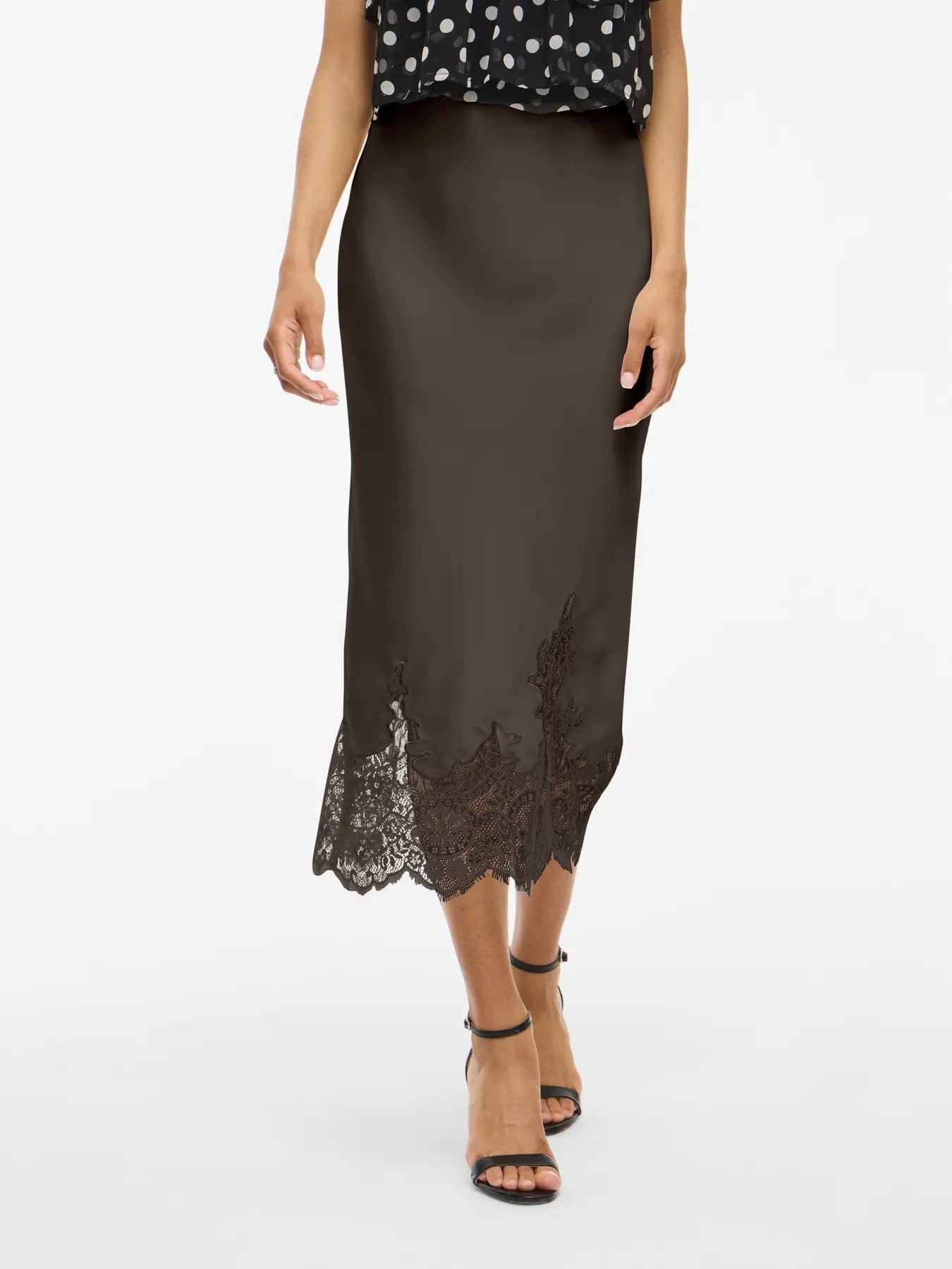 Satin and Lace Skirt