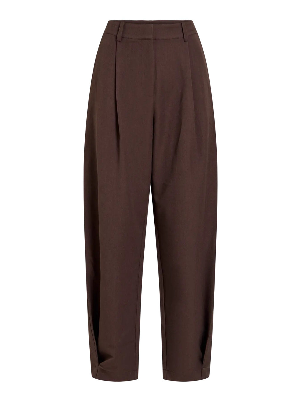 Brown Barrel Leg Trousers