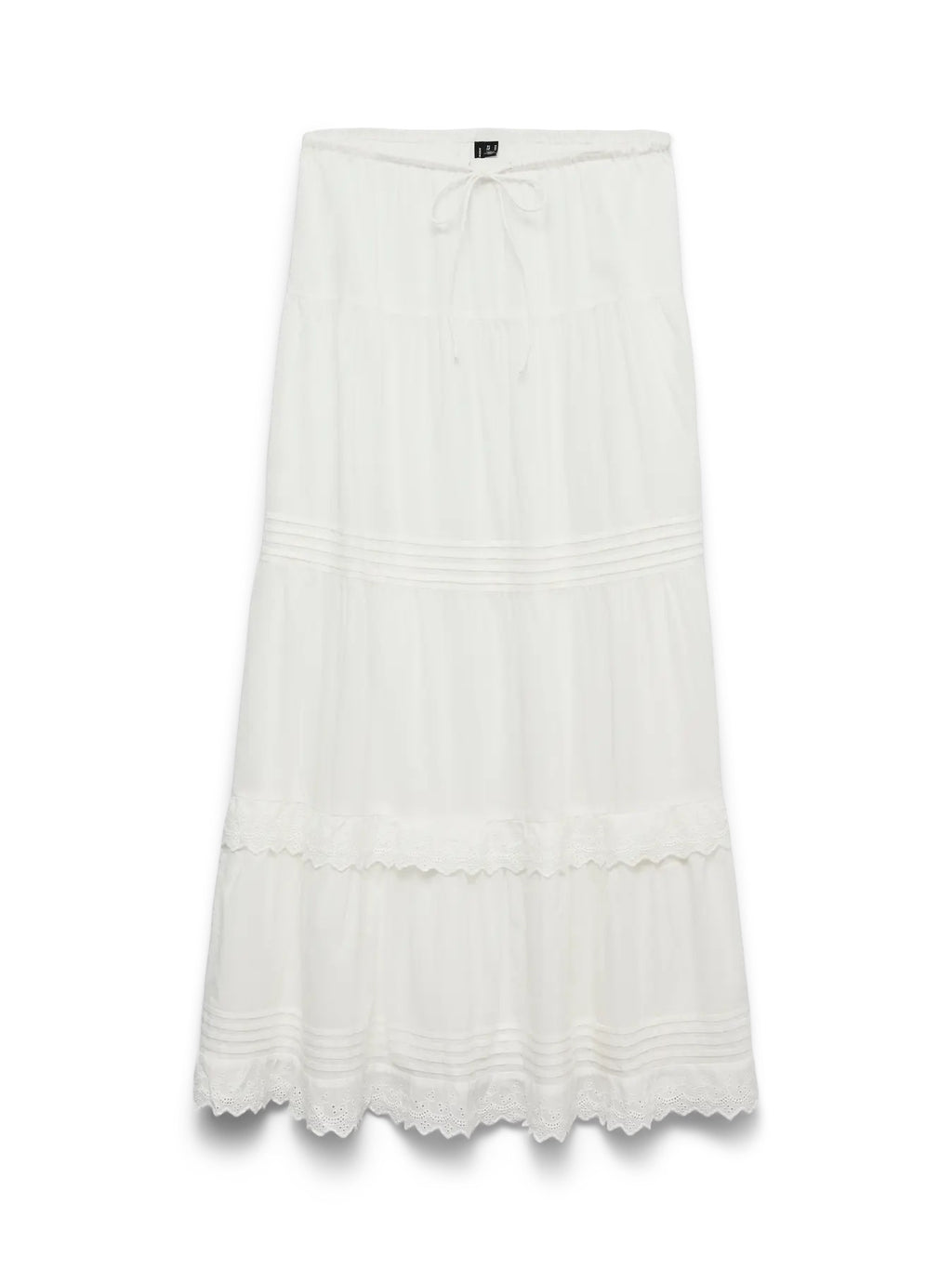 White Tiered Maxi Skirt