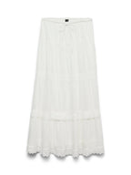 White Tiered Maxi Skirt