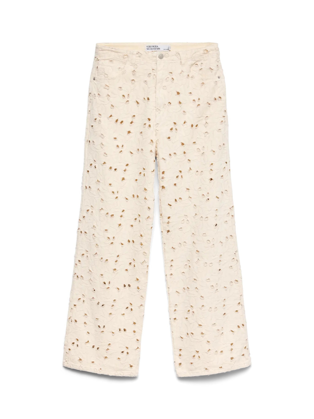 Broderie Anglaise Cream Jeans