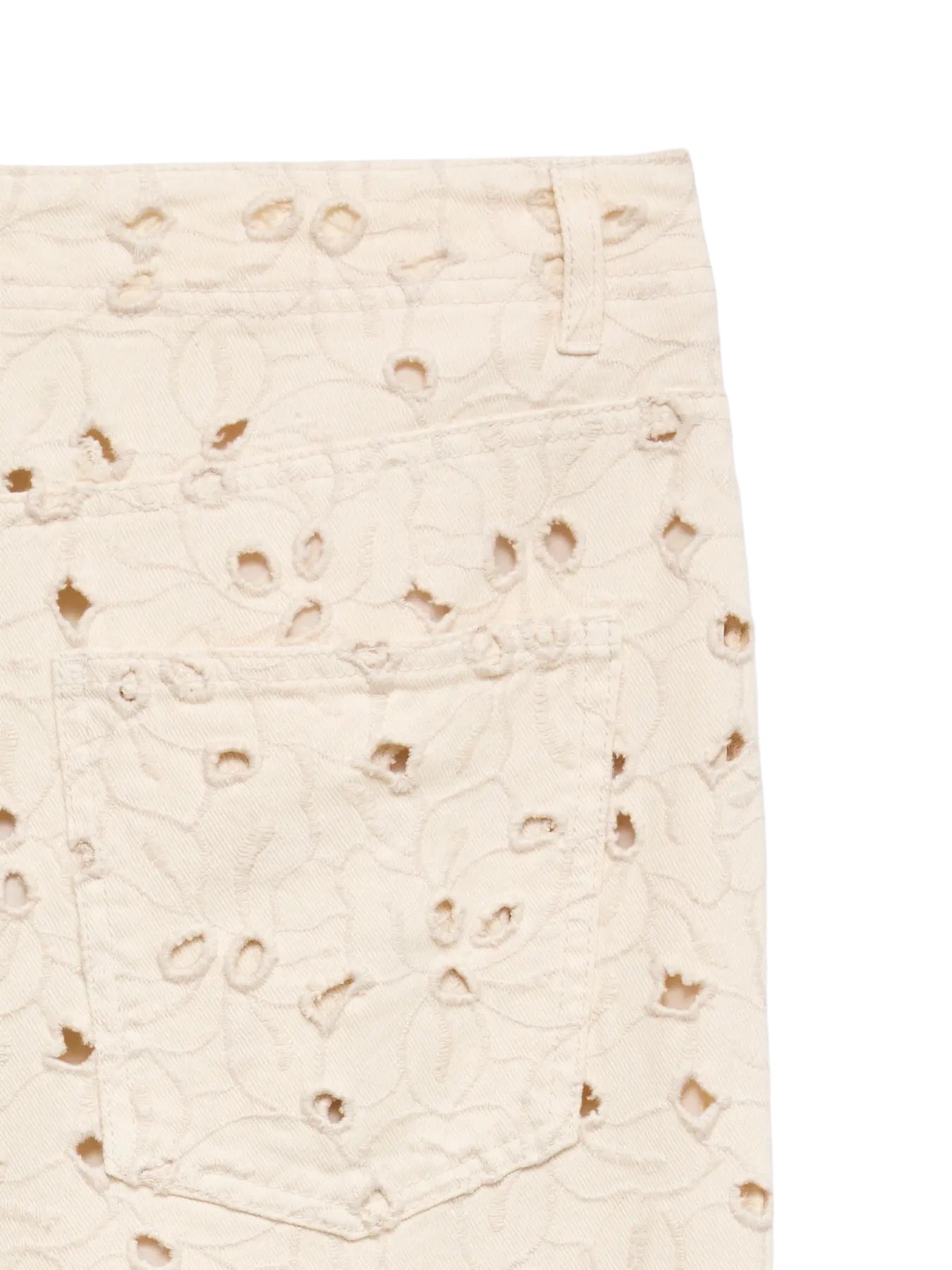 Broderie Anglaise Cream Jeans