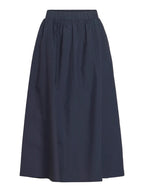Navy Cotton Full Skirt