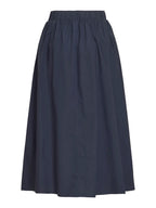 Navy Cotton Full Skirt