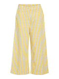 Yellow Gingham Cropped Trousers