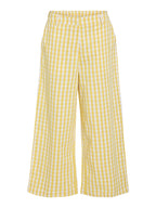 Yellow Gingham Cropped Trousers