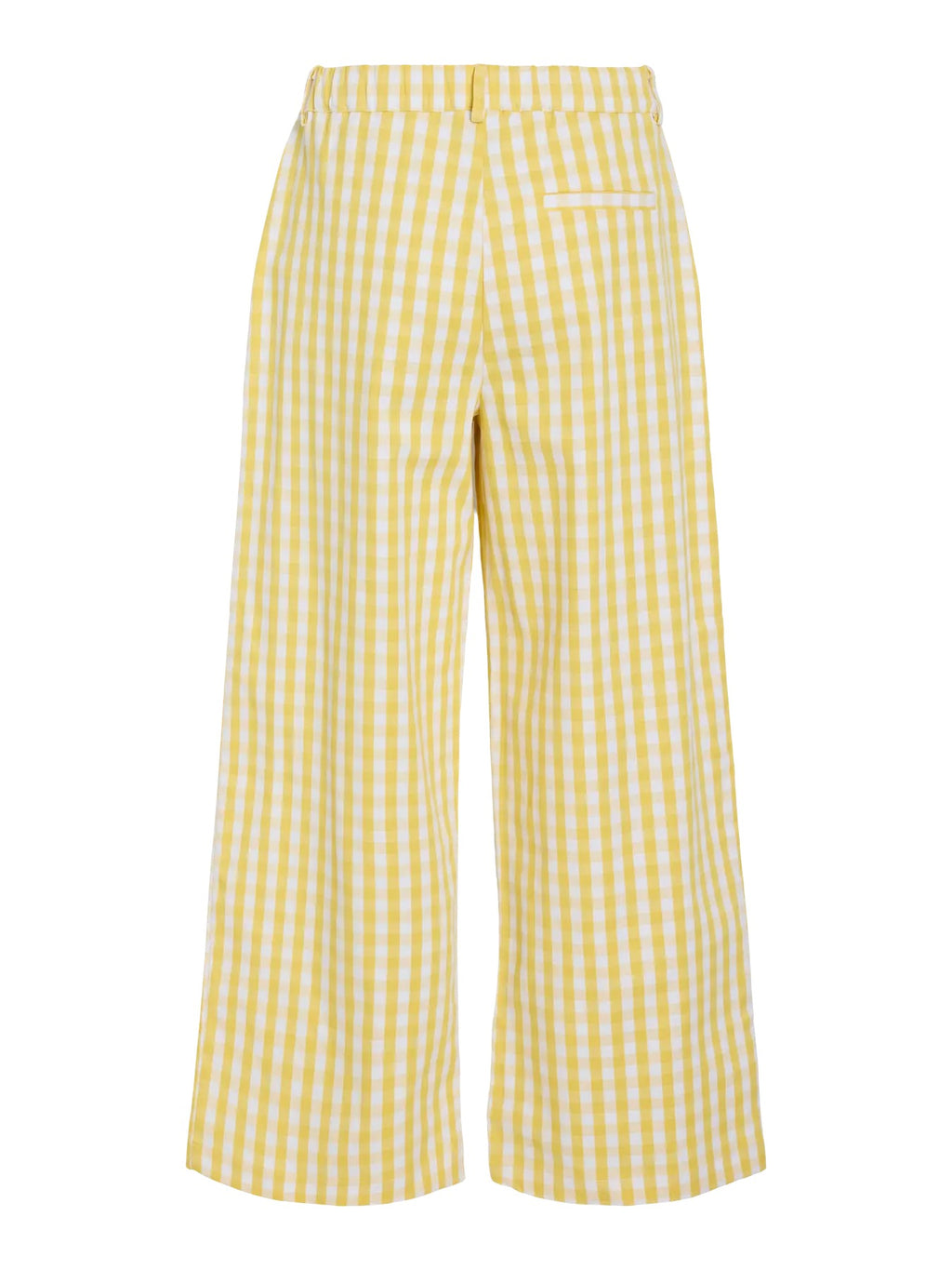Yellow Gingham Cropped Trousers