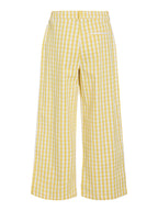Yellow Gingham Cropped Trousers