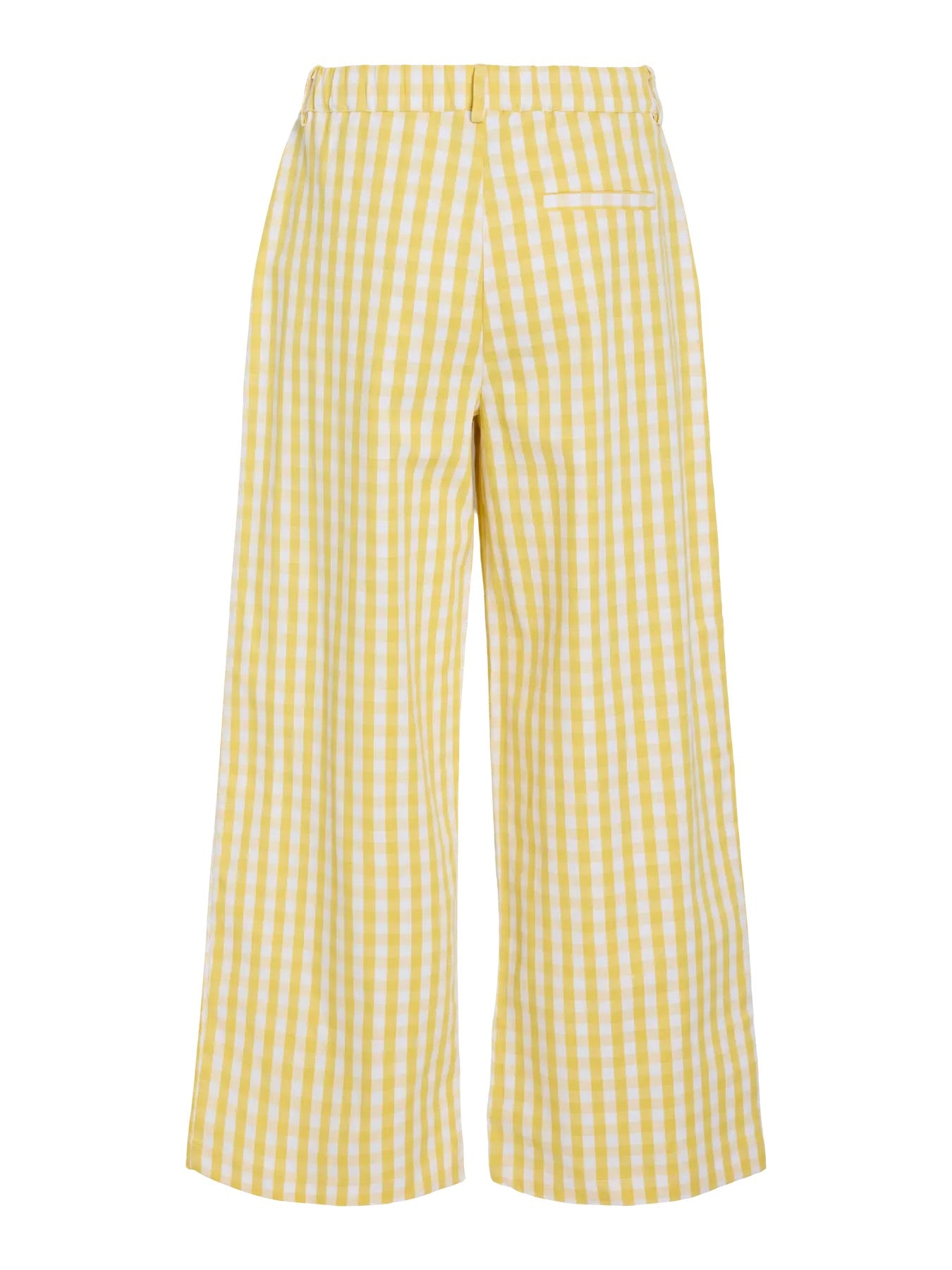 Yellow Gingham Cropped Trousers