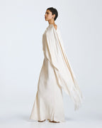 One Shoulder `Dress with Cape