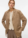 Faux Suede Blazer