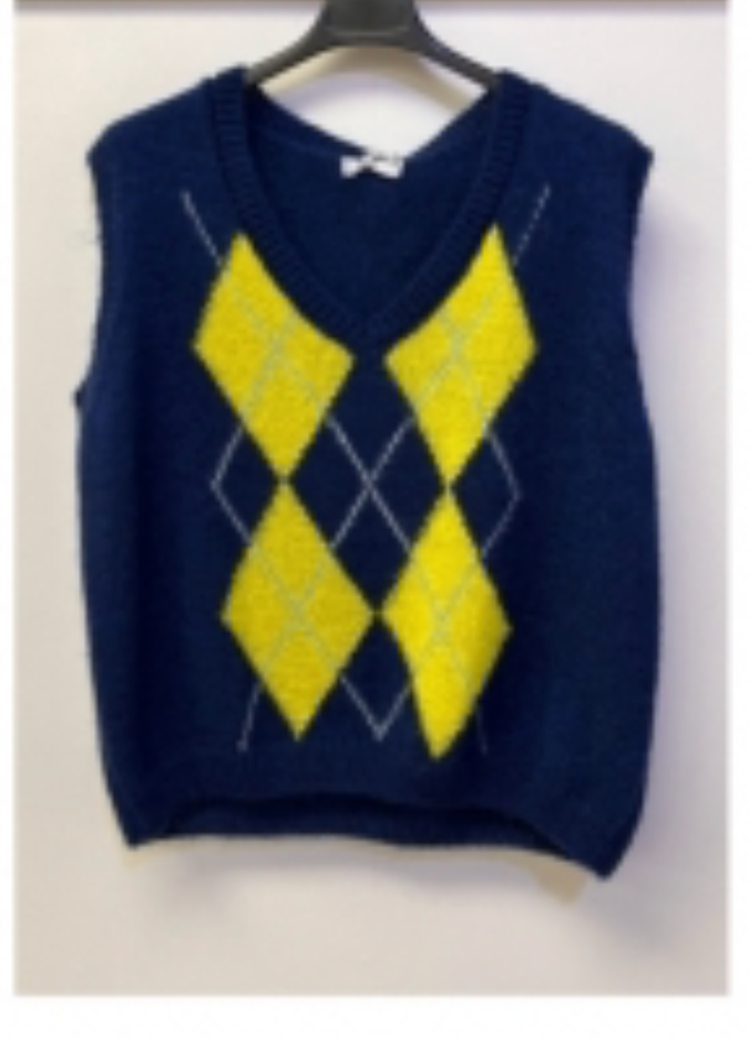 Argyle Mohair Tank Top