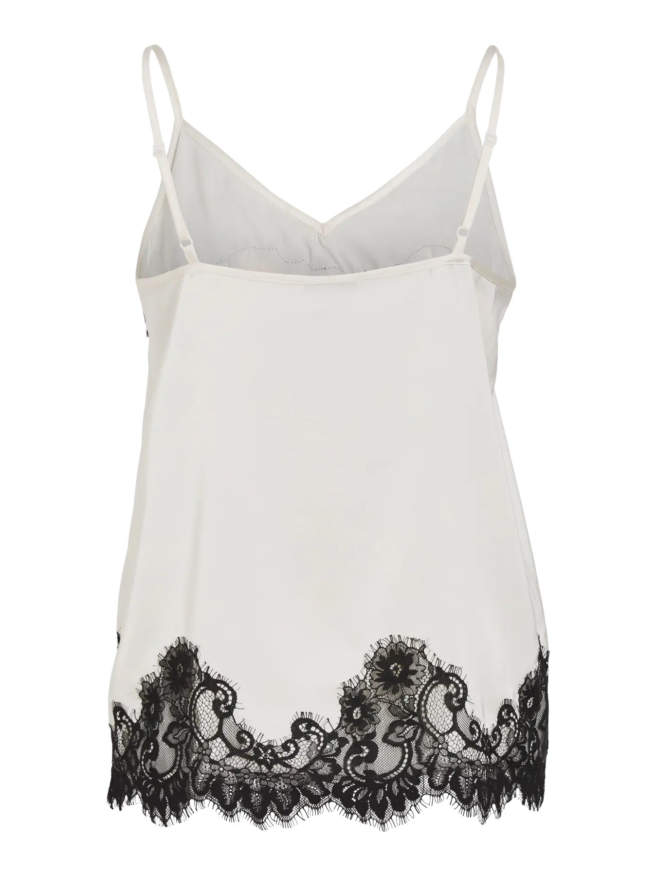 Asymmetric Satin and Lace Cami