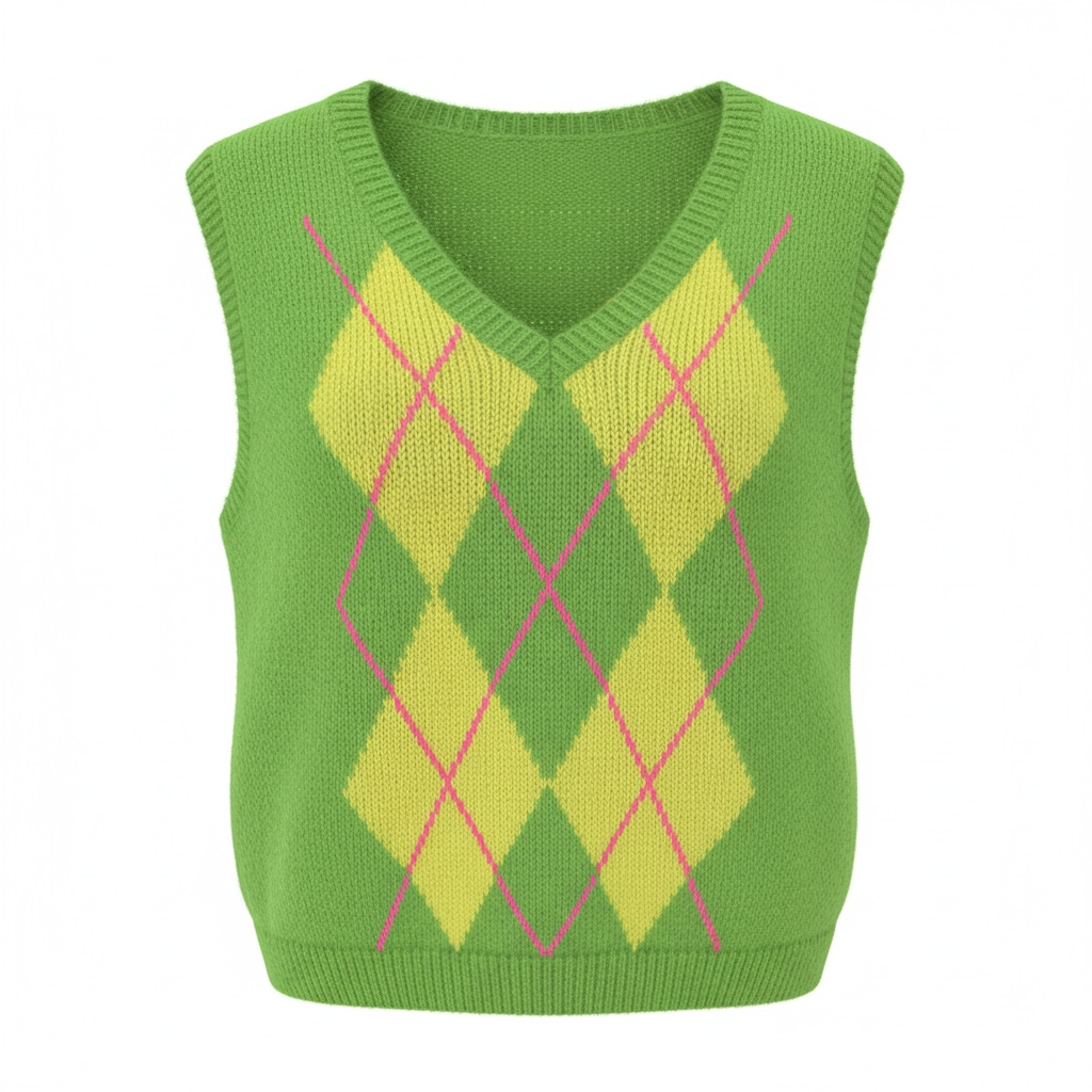 Argyle Mohair Tank Top
