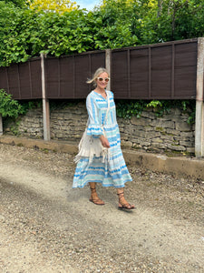 Aztec maxi dress - Blue/ Aqua