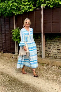 Aztec maxi dress - Blue/ Aqua
