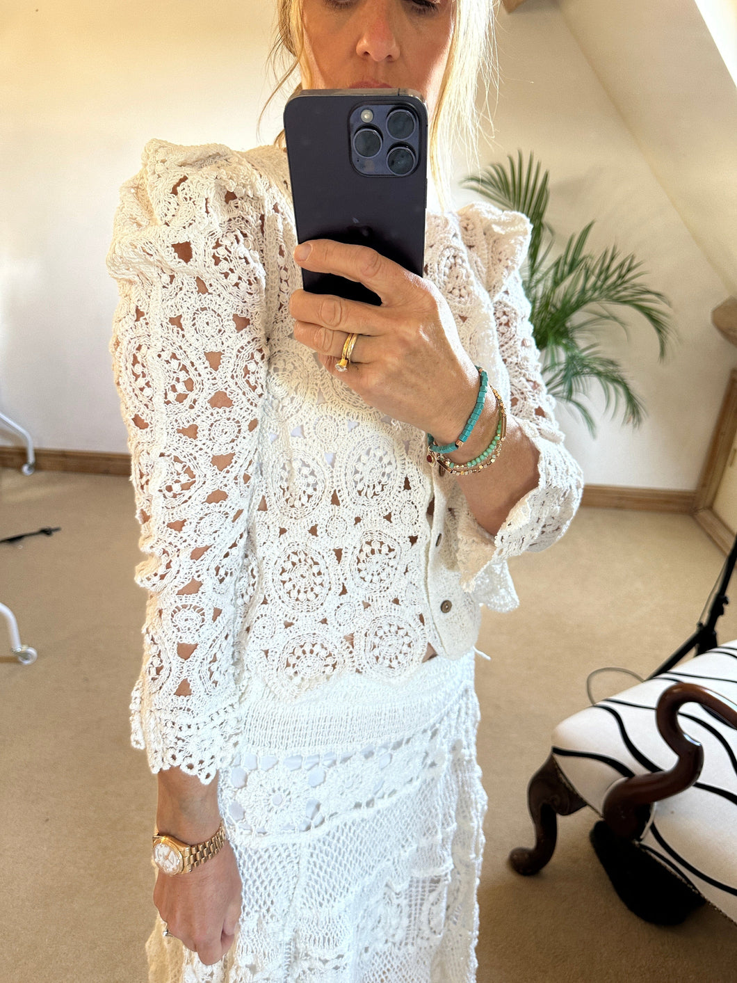 Crochet Cardigan - Off White