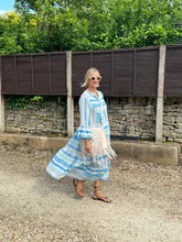 Load image into Gallery viewer, Aztec maxi dress - Blue/ Aqua
