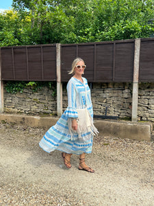 Aztec maxi dress - Blue/ Aqua