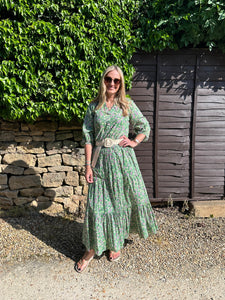 Green Floral Blouse