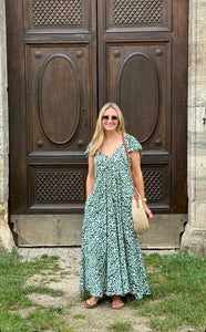 Iris Dress -Green Leopard