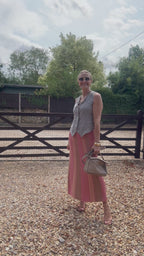 Lurex Stripe Knitted Skirt