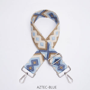 Leather Cross Body Bag - Denim  Blue