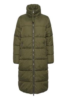 Quilted Coat  - Olive Green